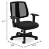 CavilUSA | Flip Light Office Chair - Mid-Back Ergonomic Desk Chair, Breathable Mesh & Fabric Computer Chair - Lumbar Support, Adjustable Chair Height & Arms with Tilt Lock view 2