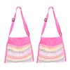 2PCS Mesh Beach Bag Seashell Bags: Shell Collecting Bag Girls Beach Bags with Adjustable Carrying Straps for Storage Shell Collecting Fruit Vegetable Snacks or Toys view 1