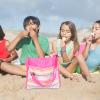 2PCS Mesh Beach Bag Seashell Bags: Shell Collecting Bag Girls Beach Bags with Adjustable Carrying Straps for Storage Shell Collecting Fruit Vegetable Snacks or Toys view 4