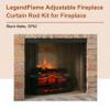 LegendFlame Adjustable Fireplace Curtain Rod Kit for Fireplace Mesh Screen Curtain, Black Matte, SP62 view 2