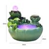 KKNH Relaxation Fountain Tabletop Fountain Resin Lotus Leaf Desktop Fountain Fish Tank Creative Office Indoor Fountains Craft 8.66 Inches Quiet Soothing Sound of Water view 2