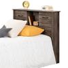 Pemberly Row Rustic Bookcase Headboard with Drawer Storage, Farmhouse Headboard for Bedrrom, Twin XL, Distressed Oak view 4
