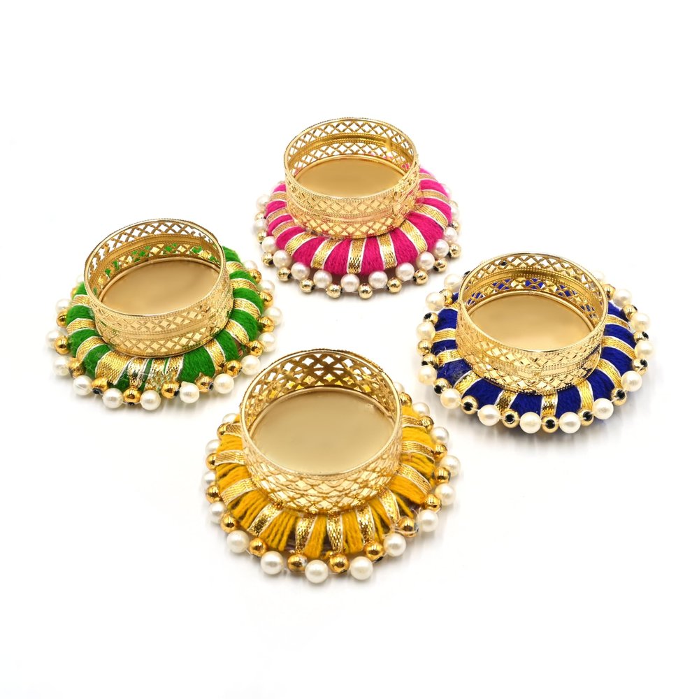 India Gift Hub Multi Color Candle Tea Light Holders Handmade Diyas Home Decor Table Top (Pack of 75)