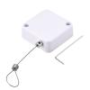 MECCANIXITY Retractable Cable Lock with Self-Adhesive, Remote Control Security Lock Anti-Lost Rope Hardware Cable Lock 200g Tensile Force White Pack of 2 view 1