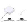 MECCANIXITY Retractable Cable Lock with Self-Adhesive, Remote Control Security Lock Anti-Lost Rope Hardware Cable Lock 200g Tensile Force White Pack of 2 view 3