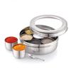 Stainless Steel Indian Spice Masala Box Container Dabba with See Through Lid with 7 Spice Organizer Containers Box, size 9 X 9 Inch view 2