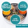 Stainless Steel Indian Spice Masala Box Container Dabba with See Through Lid with 7 Spice Organizer Containers Box, size 9 X 9 Inch view 4
