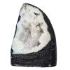 SUNYIK Natural Rainbow Titanium Coated Quartz Geode Quartz Crystal Cluster Specimen for Home Office Decoration Reiki Healing Meditation, 200-370g(0.4-0.8lb), White AB Crystal view 1
