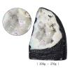 SUNYIK Natural Rainbow Titanium Coated Quartz Geode Quartz Crystal Cluster Specimen for Home Office Decoration Reiki Healing Meditation, 200-370g(0.4-0.8lb), White AB Crystal view 2