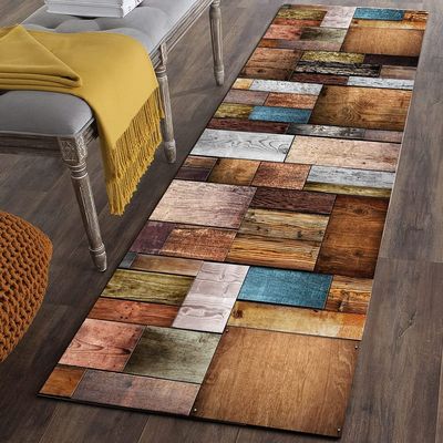 Runner Rugs for Hallway Colorful 2'7" X11' Geometric Non-Slip Washable Kitchen Long Carpet, Indoor Corridor Short Pile Entrance Decor Mat