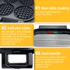 Aoruru Waffle Maker Nonstick Belgian Waffle Iron with Indicator Light 1300W 4 Slice view 4