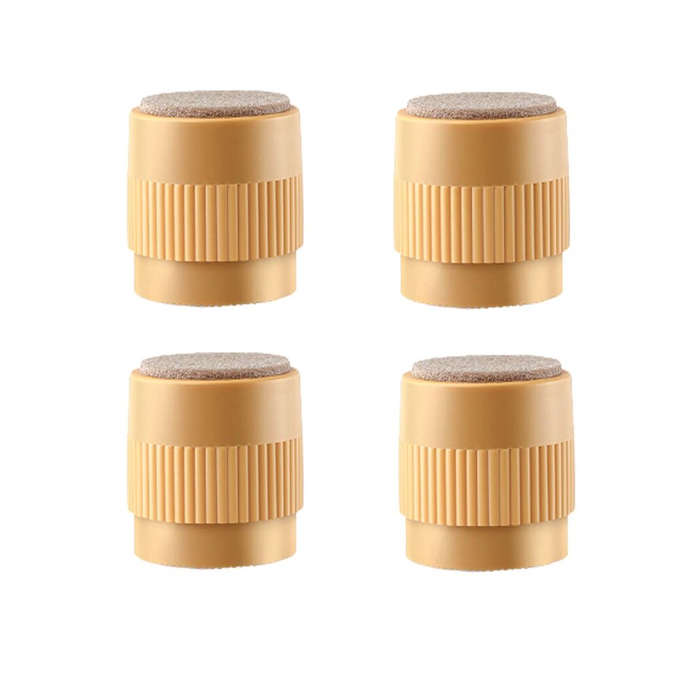 LUOFDCLDDD Furniture LegsAdjustable Bed Risers Leg,Self-Adhesive,Adds Height to Sofas Cabinets Table Chair,Supports 1100 Lbs/500 Kg,60Mm Diameter,Set of 4,Round,Abs Materia/Yellow/50Mm/2Inch