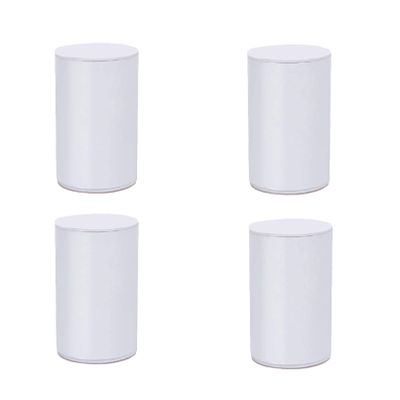 LUOFDCLDDD Furniture Legs,Carbon Steel Bed Risers Leg,Self-Adhesive,Adds Height to Sofa Cabinet Table Chair Coffee Table,Supports 1100 Lbs,60Mm Diameter,4Pcs,Round,Punch-Fre/White/6 * 10.2Cm