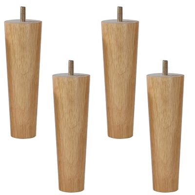 LUOFDCLDDD Furniture LegsSet of 4 Wooden Sofa Legs,Tapered Coffee Tableniture Feet,Cupboard Replacement Legs,Finished Chair Legs,for Closet,Tv Cabinet,Nightstand,Couch,with M8 Threaded Rod/16Cm