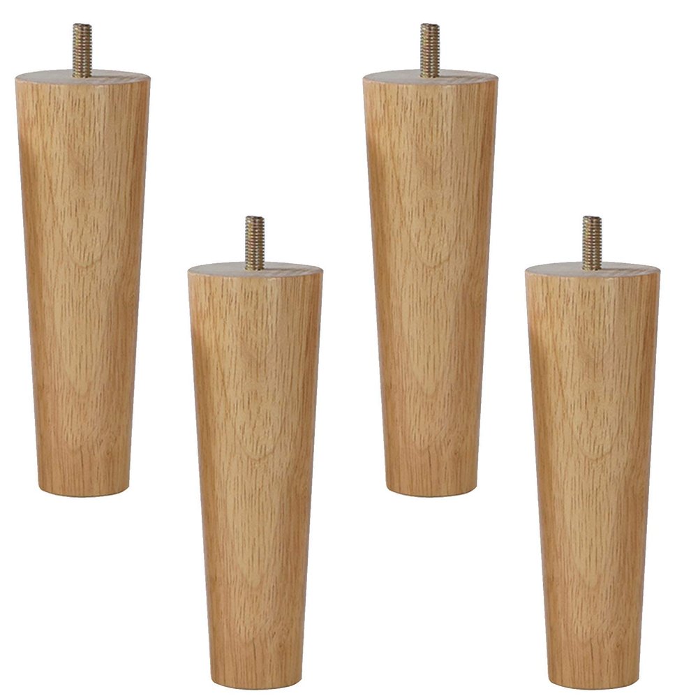 LUOFDCLDDD Furniture LegsSet of 4 Wooden Sofa Legs,Tapered Coffee Tableniture Feet,Cupboard Replacement Legs,Finished Chair Legs,for Closet,Tv Cabinet,Nightstand,Couch,with M8 Threaded Rod/16Cm