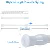3 Pack Spring Tension Curtain Rods White Ajustable 41-71inchs, 0.6inch Diameter, Extension Spring Closet Rods for Bathroom, Windows, Wardrobe, Shoe Cabinet, Kitchen Cupboard (WHITE) view 2
