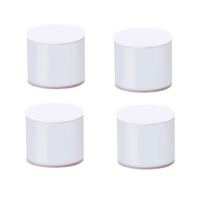 LUOFDCLDDD Furniture Legs,Carbon Steel Bed Risers Leg,Self-Adhesive,Adds Height to Sofa Cabinet Table Chair Coffee Table,Supports 1100 Lbs,60Mm Diameter,4Pcs,Round,Punch-Fre/White/6 * 5.2Cm