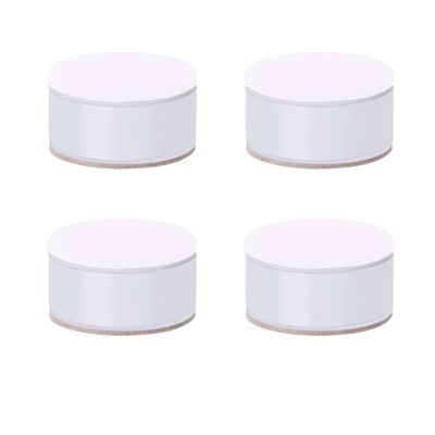 LUOFDCLDDD Furniture Legs,Carbon Steel Bed Risers Leg,Self-Adhesive,Adds Height to Sofa Cabinet Table Chair Coffee Table,Supports 1100 Lbs,60Mm Diameter,4Pcs,Round,Punch-Fre/White/6 * 3Cm