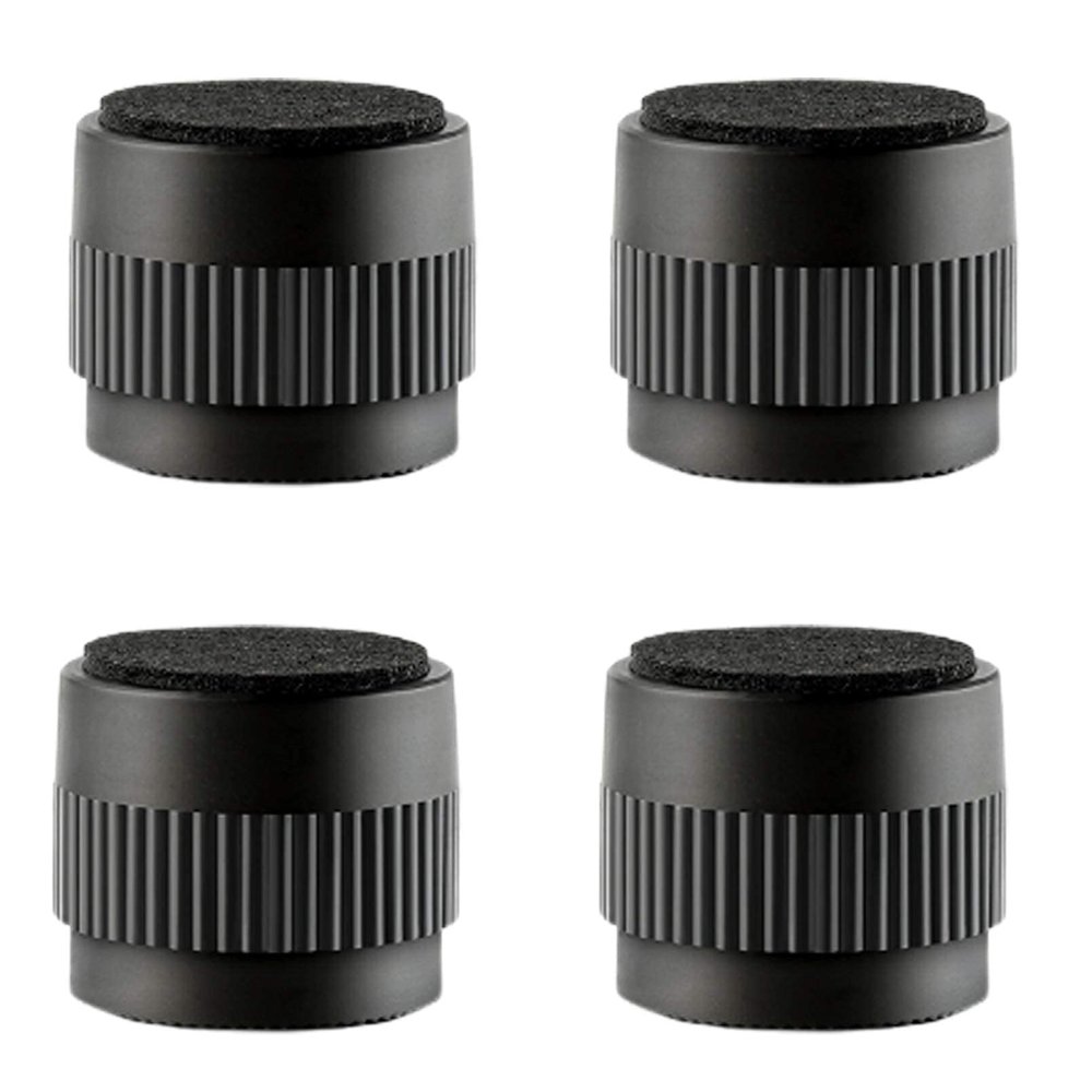 LUOFDCLDDD Furniture LegsAdjustable Bed Risers Leg,Self-Adhesive,Adds Height to Sofas Cabinets Table Chair,Supports 1100 Lbs/500 Kg,60Mm Diameter,Set of 4,Round,Abs Materia/Black/50Mm/2Inch
