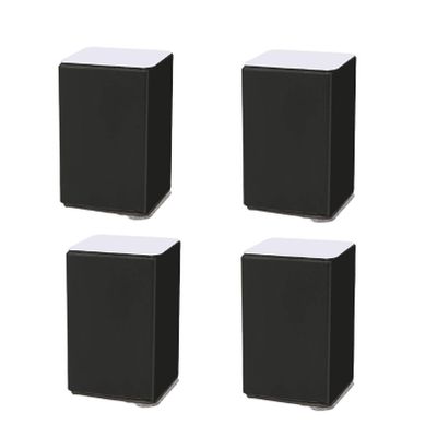 LUOFDCLDDD Furniture LegsHeavy Duty Liftniture Risers,Carbon Steel Bed Risers Leg,Self-Adhesive,Adds Height to Sofas Cabinets Table Chair,Supports 4400 Lbs,Square,Set of 4,Diameter 60Mm/Black/6*6*10.