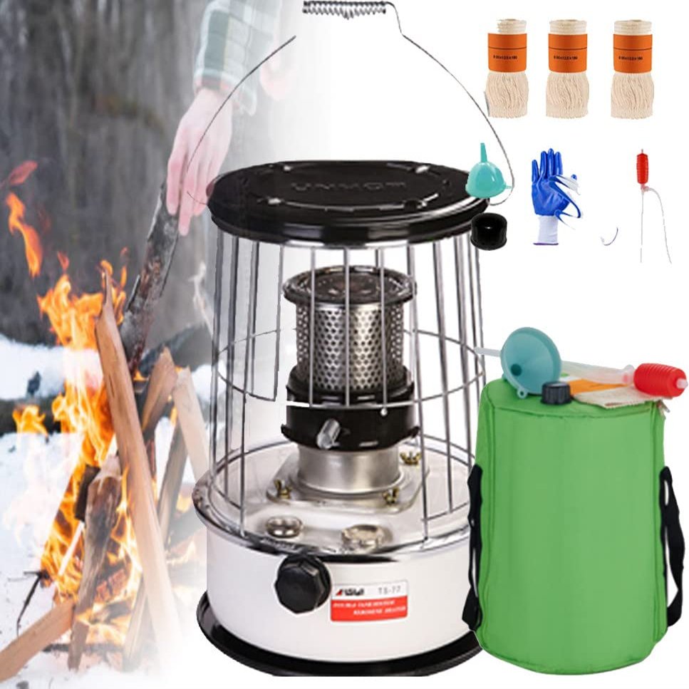 Kerosene Heaters for Indoor Use, Lightweight Portable Stainless Steel Oil Heater Glass Burner for Household Outdoor Patio Refined,C6L