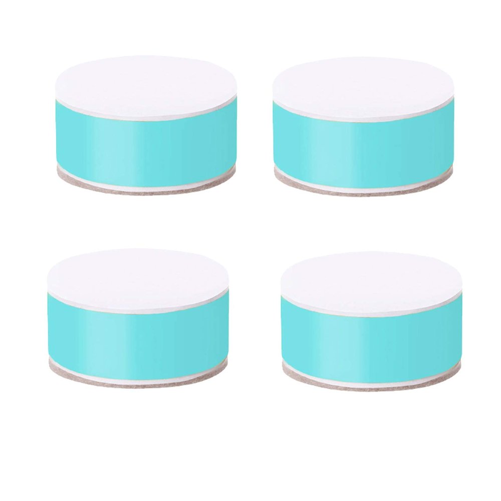 LUOFDCLDDD Furniture Legs,Carbon Steel Bed Risers Leg,Self-Adhesive,Adds Height to Sofa Cabinet Table Chair Coffee Table,Supports 1100 Lbs,60Mm Diameter,4Pcs,Round,Punch-Fre/Green/6 * 3Cm