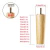 LUOFDCLDDD Furniture LegsPack of 4 Solid Wood Sofa Legs,Tapered Coffee Tableniture Feet, Replacement Armchair Feet,Cabinet Feet,For Closet,Tv Cabinet,Desk, Coffee Table,Bed,With M8 Threaded Stem/20Cm view 2