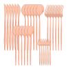 30Pcs Copper Flatware Set for 6 With Dessert Spoon And Cake Fork Silverware Cutlery Set, Snplowum Stainless Steel Utensils Set Basics Tableware, Mirror Polished, Dishwasher Safe view 1