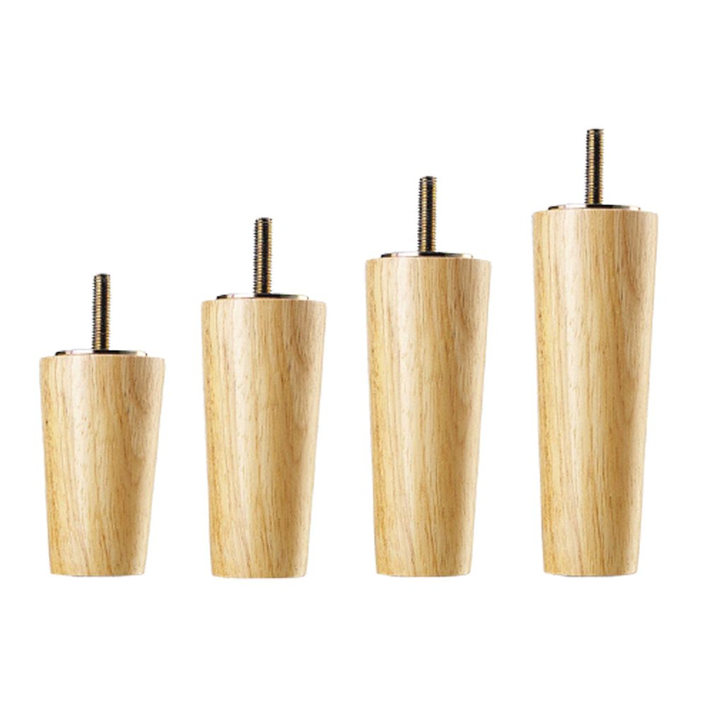 LUOFDCLDDD Furniture LegsPack of 4 Solid Wood Sofa Legs,Tapered Coffee Tableniture Feet, Replacement Armchair Feet,Cabinet Feet,For Closet,Tv Cabinet,Desk, Coffee Table,Bed,With M8 Threaded Stem/25Cm