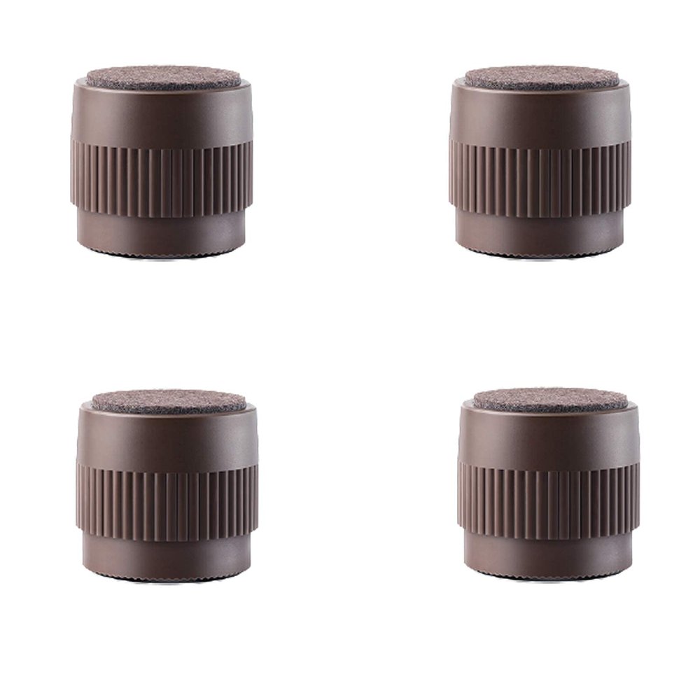 LUOFDCLDDD Furniture LegsAdjustable Bed Risers Leg,Self-Adhesive,Adds Height to Sofas Cabinets Table Chair,Supports 1100 Lbs/500 Kg,60Mm Diameter,Set of 4,Round,Abs Materia/Brown/50Mm/2Inch