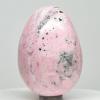 61mm Pink Rhodochrosite Egg Natural Crystal Sparkling Mineral Polished Gemstone - Peru + Stand view 1