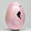 61mm Pink Rhodochrosite Egg Natural Crystal Sparkling Mineral Polished Gemstone - Peru + Stand view 3