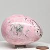 61mm Pink Rhodochrosite Egg Natural Crystal Sparkling Mineral Polished Gemstone - Peru + Stand view 4