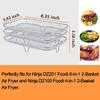 3 Air Fryer Rack Compatible for Ninja Multi-layered Dehydrator Racks 304 Stainless Steel Dual Air Fryer Stand Racks 19 * 12.5 * 11.5cm Air Fryer Holder Air Fryer Trays Kitchen Accessories view 2