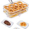 3 Air Fryer Rack Compatible for Ninja Multi-layered Dehydrator Racks 304 Stainless Steel Dual Air Fryer Stand Racks 19 * 12.5 * 11.5cm Air Fryer Holder Air Fryer Trays Kitchen Accessories view 3