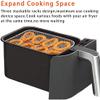 3 Air Fryer Rack Compatible for Ninja Multi-layered Dehydrator Racks 304 Stainless Steel Dual Air Fryer Stand Racks 19 * 12.5 * 11.5cm Air Fryer Holder Air Fryer Trays Kitchen Accessories view 4