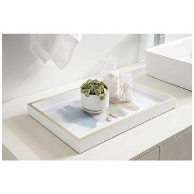 13x19 Inch Decorative Wood Ottoman/Coffee Table Tray Featuring Natural Swatches
