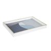 Amanti Art 13x19 Inch Decorative Wood Ottoman/Coffee Table Tray Featuring Facade, Silver White view 4