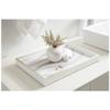 13x19 Inch Decorative Wood Ottoman/Coffee Table Tray Featuring Marble Water view 1