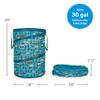 Camco Pop-Up Utility Container - Use as Collapsible Trash Can When Camping - Holds 30-Gallon Kitchen-Size Trash Bags - Stands 2-Ft Tall & Collapses for RV Storage and Organization (42990) view 3