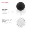 KitchenAid Soft Grip Vegetable Brush for Hard Skinned Fruits and Vegetables, Sturdy Bristles for Tough Scrubbing, Soft Girp Handle for Optimal Conrtol, Dishwasher Safe, 2.05 Inch, Black view 2