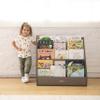 ECR4Kids Streamline Single-Sided Book Display with Storage, Classroom Bookshelf, Grey Wash view 2