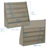 ECR4Kids Streamline Single-Sided Book Display with Storage, Classroom Bookshelf, Grey Wash view 3