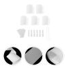 1 Set Blinds Vertical Blind Carrier Stem Broken Vane Repair Kit Vertical Slats DIY Blades Replacement Repair Tabs White Pulley Curtain Polyester view 4
