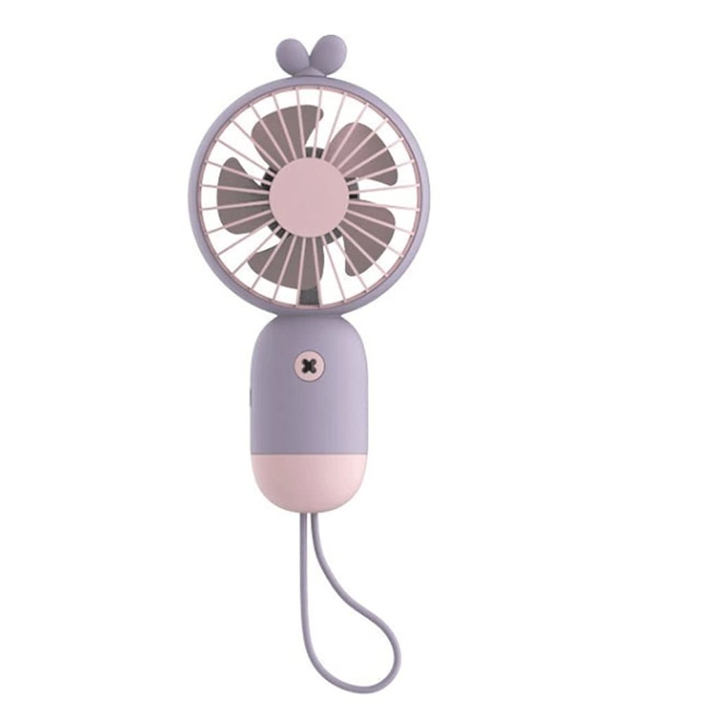 DFDFSFG Small Portable Cooling Fan,USB 3 Speeds Adjustable,Handheld Fan,Mini Portable Hand Fan,Pocket Fan Outdoor,Travel,Office,Home Strong Airflow (Color : Purple)