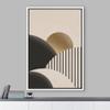 IDEA4WALL Framed Canvas Print Wall Art Black Gold Geometric Mountain Striped Sun Nature Abstract Illustrations Art Rustic Landscape Multicolor for Living Room, Bedroom, Office - 16"x24" White view 2