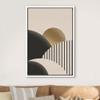 IDEA4WALL Framed Canvas Print Wall Art Black Gold Geometric Mountain Striped Sun Nature Abstract Illustrations Art Rustic Landscape Multicolor for Living Room, Bedroom, Office - 16"x24" White view 3