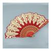 Handmade Folding Fan Folding Hand Held Fan Flower Lace Black Wedding Dance Party Silk Fans Luxury Fashion Hot Stamping Fan Spanish Style Handheld Fan (Color : Red) view 1
