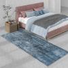 Blue Hallway Carpet Runner 100cm 1.5m 2m 250cm 300cm 4m 5m 6m Narrow Runner Rug with Non Slip Backing, Kitchen Hall Stairs Area Rugs (Size : 2.3 ft x 11.5 ft) view 2