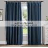 TWOPAGES Navy Pinch Pleated Room Darkening Curtain 102 Inches Long, Solid Thermal Insulated Memory Shaped Window Drapes for Bedroom,1 Panel view 3